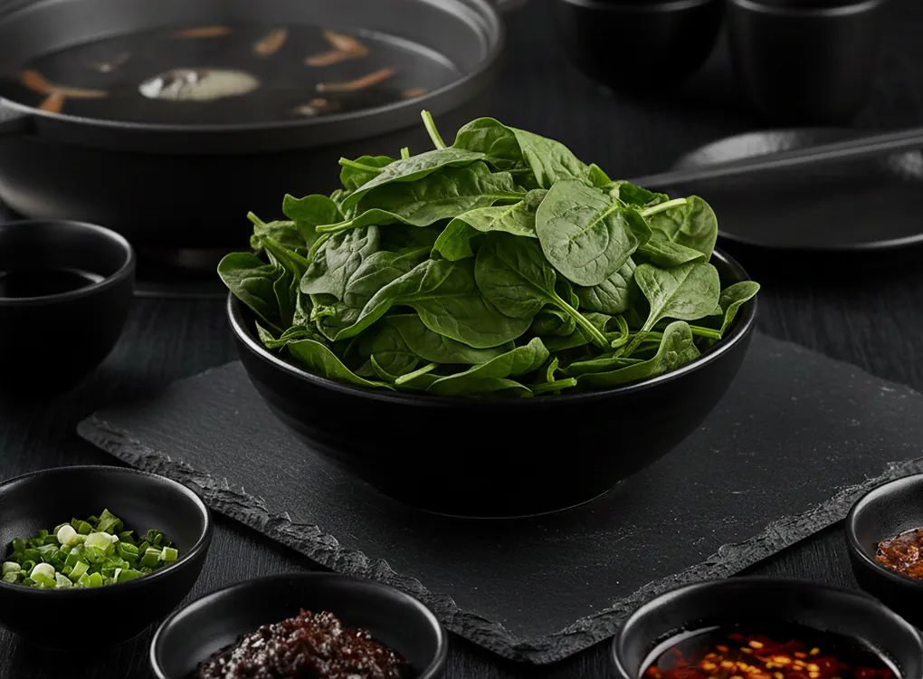 Spinach at Legend Pot, Hot Pot Restaurant in Baton Rouge
